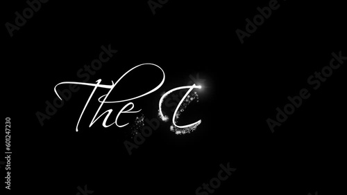 The End - Lettering Animation With Particles Shine in Black Background. Great for greeting videos, opening video, Bumper, cinema, digital video, media publishing, film, short movie, etc