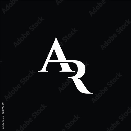 Letter AR luxury logo design vector