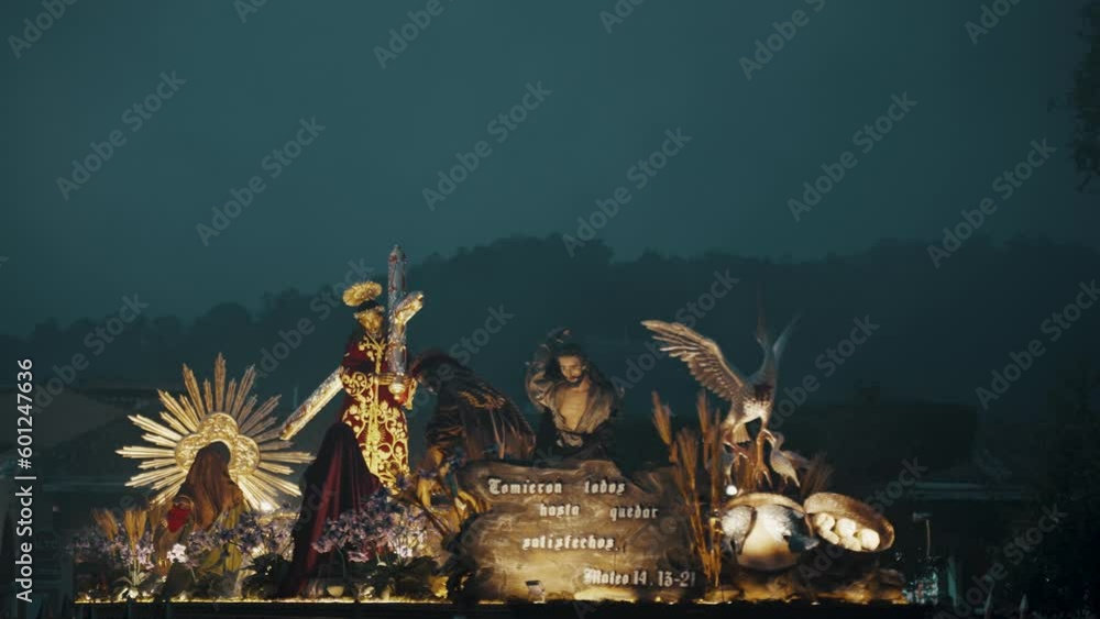 Processional Float Simon Of Cyrene Carrying The Cross For Jesus On Processional Float ...
