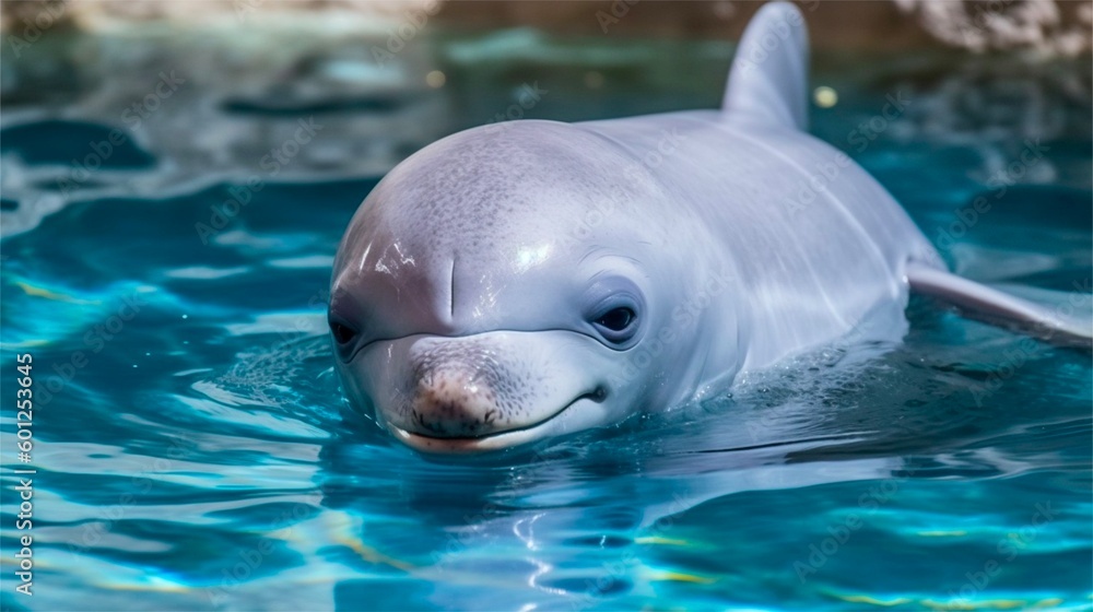 Naklejka premium dolphin in the water