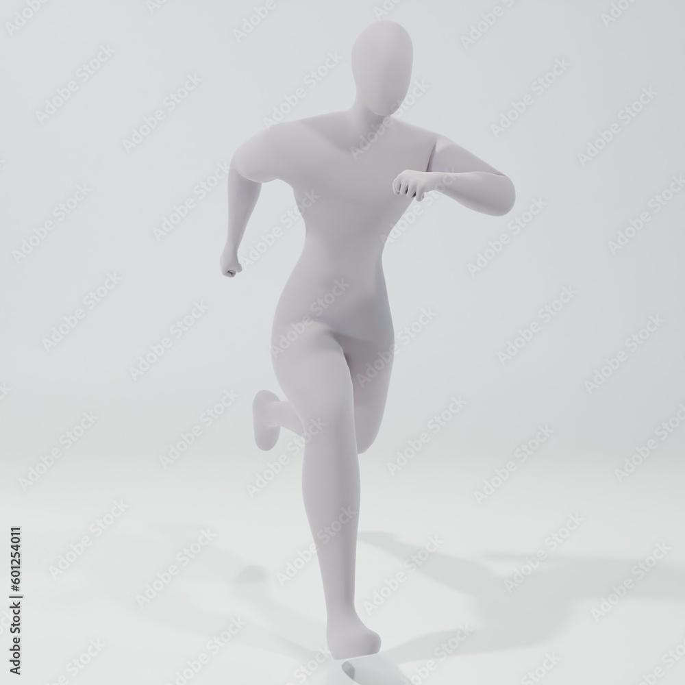 3d illustration of man running on white background. 3d rendering of human people character. 3d businessman character render. 3d illustration of man running on white background. 3d rendering of human people character. 3d businessman character render.