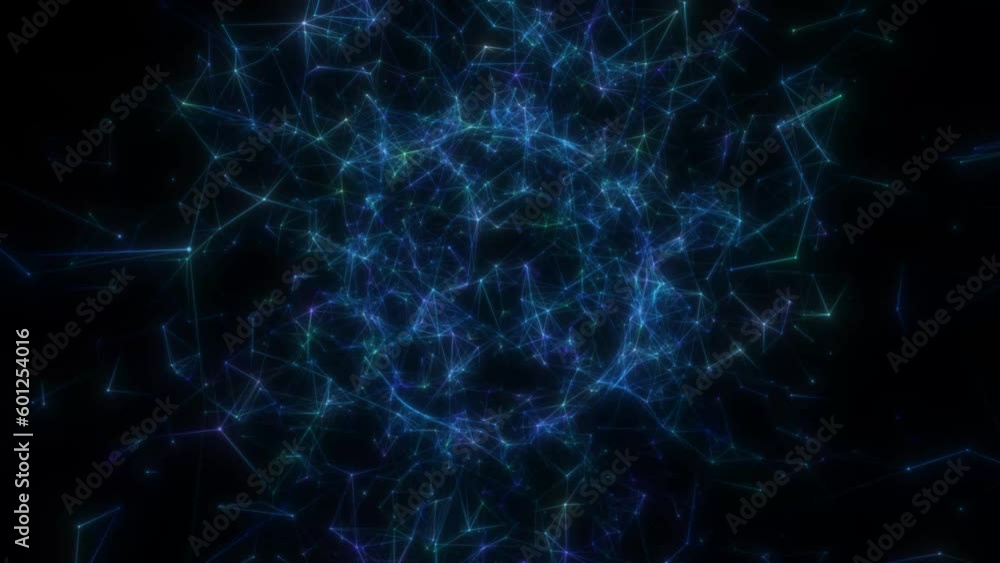 The neural cell pulsates within the neural network. Seamless loop. The neural cell pulsates within the neural network. Seamless loop.