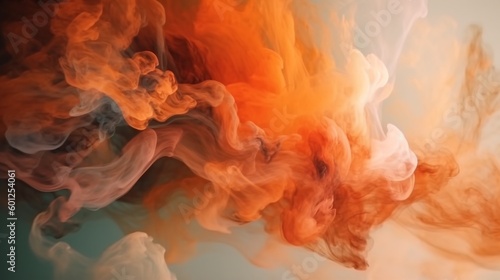 Abstract orange dynamic smoke swirl background