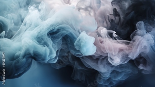 Abstract blue smoke swirl background
