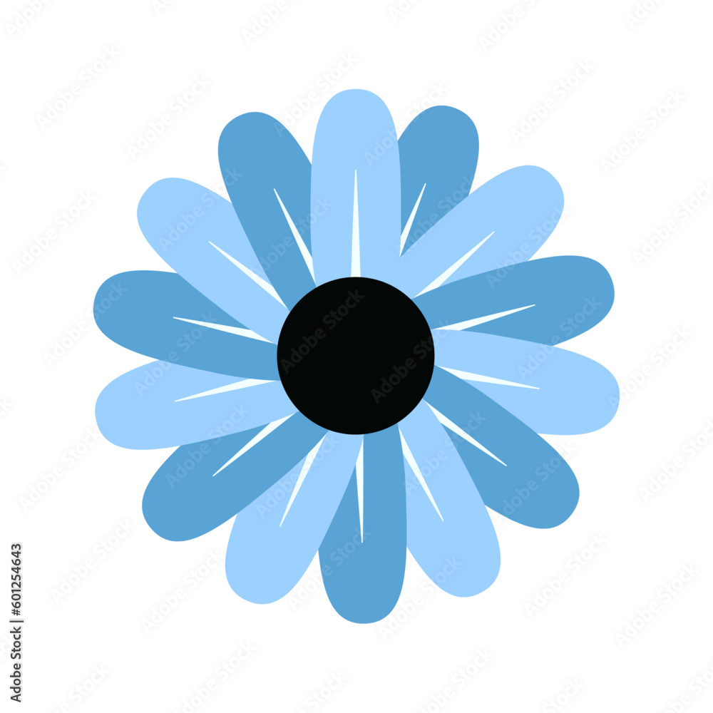blue hand draw daisy arctotis vector flower illustration blue hand draw daisy arctotis vector flower illustration