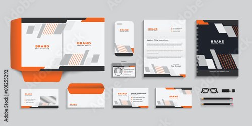 Corporate identity template, corporate business stationary set. minimal design, eps.