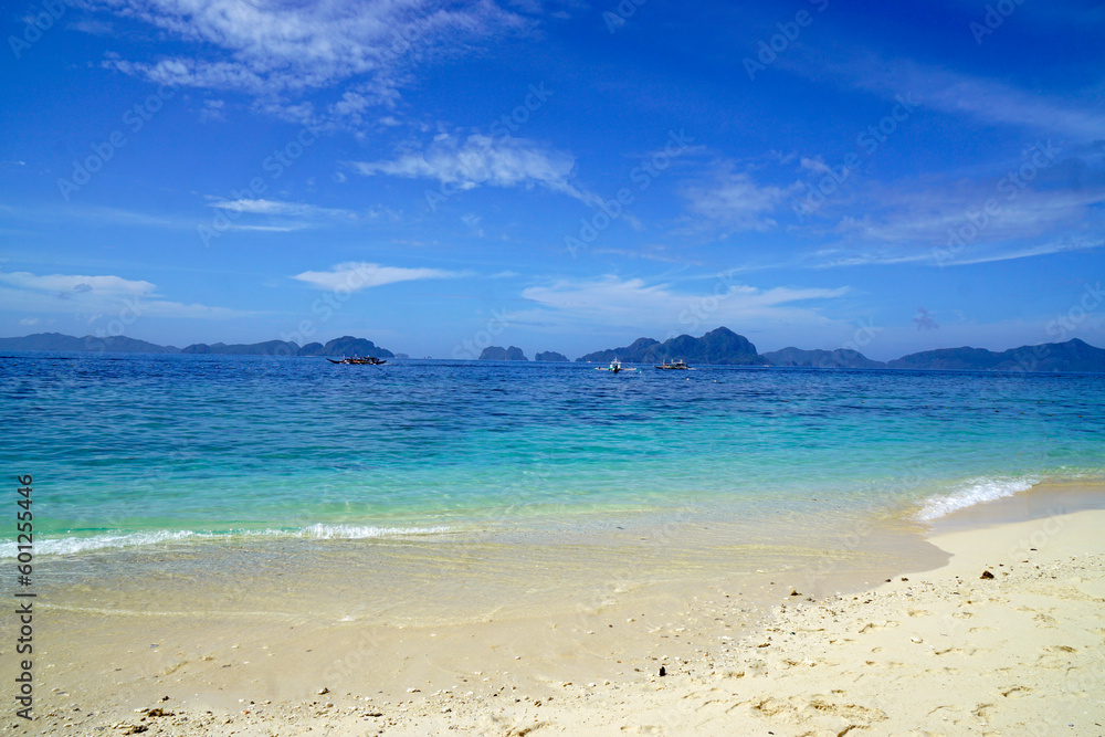 tropical idyllic beach on palawan island in el nido