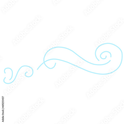 Curved Doodle Wind Blow © desain_rifki