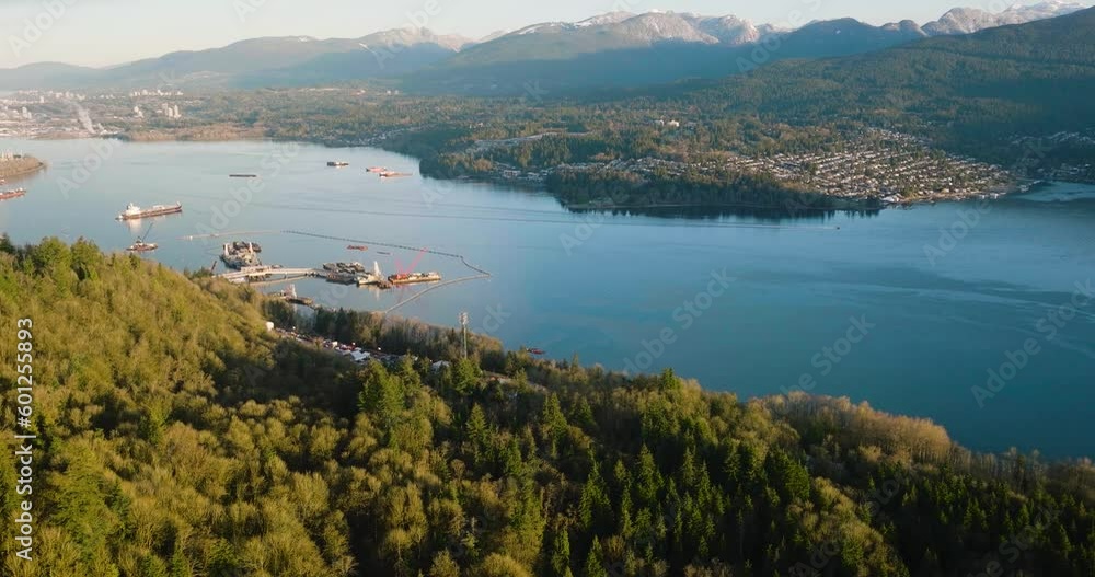 Aerial view from Burnaby Mountain Park of Deep Cove Bay Aerial view from Burnaby Mountain Park of Deep Cove Bay