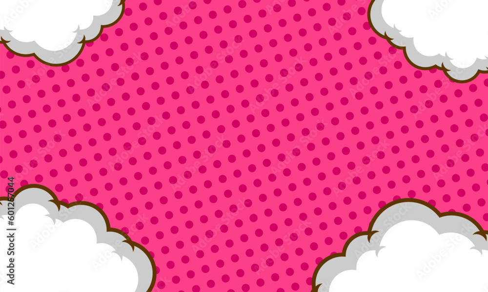Comic cartoon cloud illustration background Comic cartoon cloud illustration background