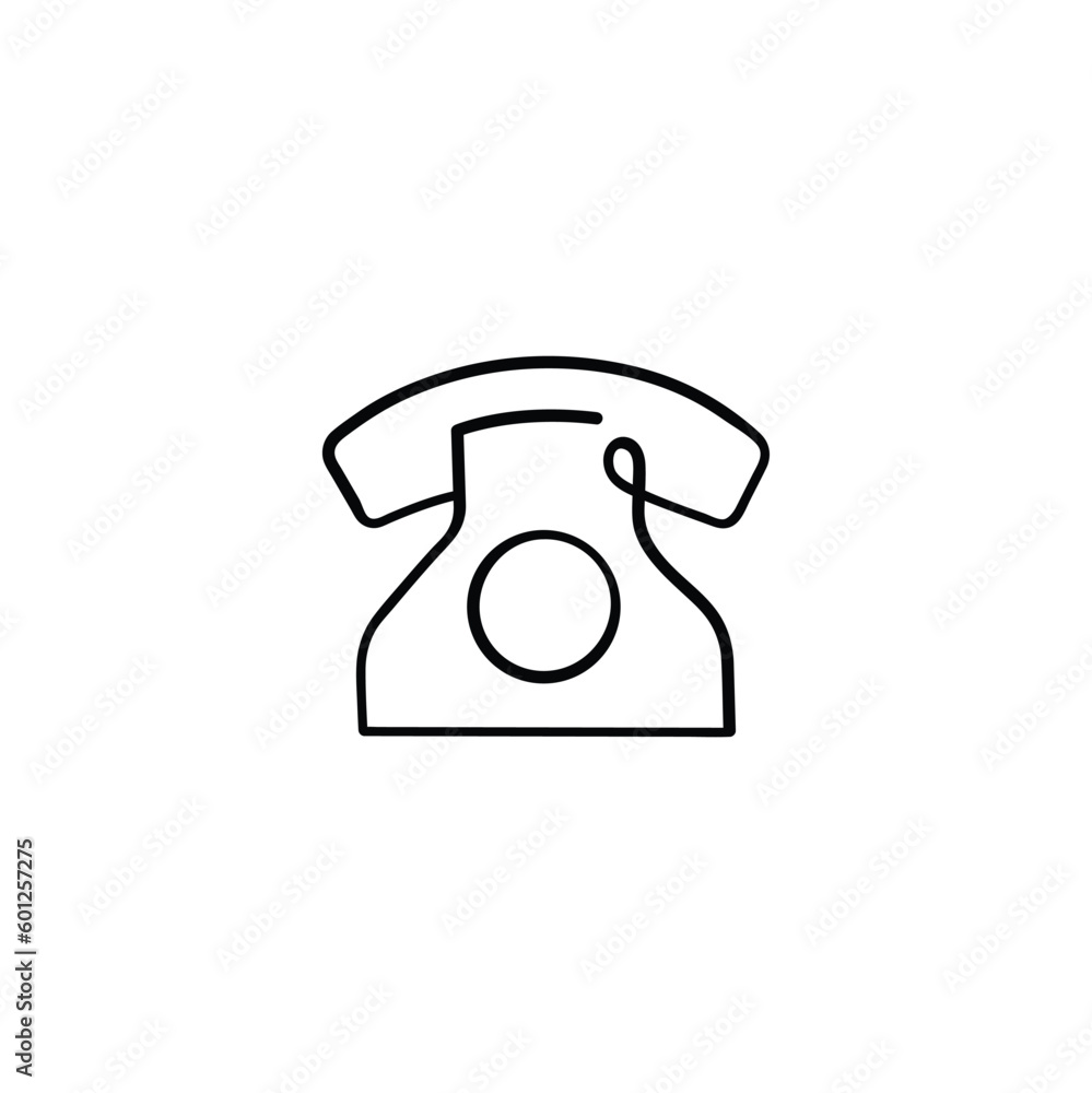 Telephone Line Style Icon Design Telephone Line Style Icon Design