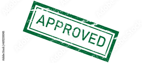 approved stamp with messy dirty texture