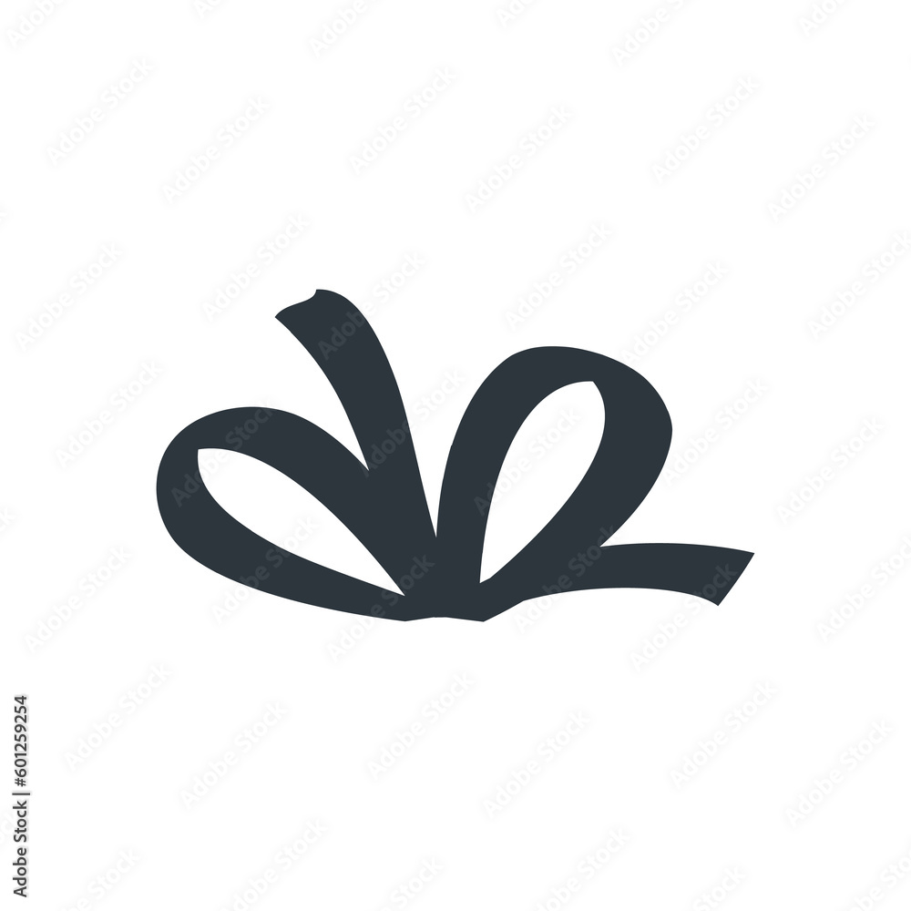 Black ribbon isolated on transparent background. PNG Ribbon