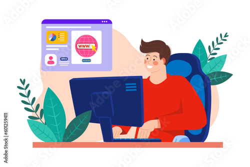 Job seekers research the company and prepare for interviews.