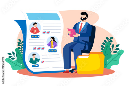 Employers review resumes and cover letters to identify potential candidates.