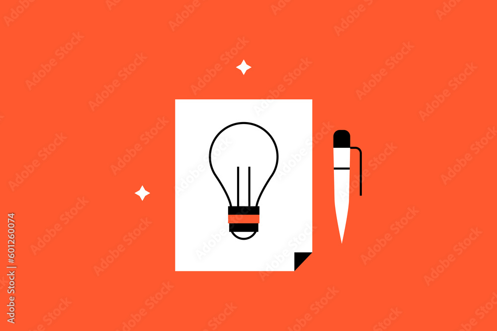 startup idea illustration in flat style design. Vector illustration startup idea illustration in flat style design. Vector illustration