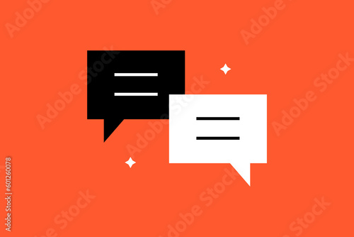 texting illustration in flat style design. Vector illustration