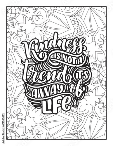 Affirmative quotes coloring page. Positive quotes. Good vibes. Coloring book for adults. Typography design. Hand drawn with inspiration word. Coloring for adult and kids. Quotes. Quotes Coloring.