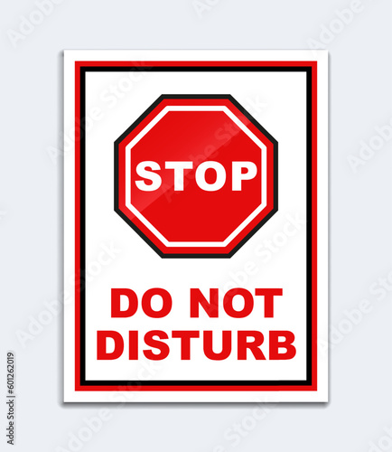 do not disturb restricted area signage door wall poster printable banner prohibition template design