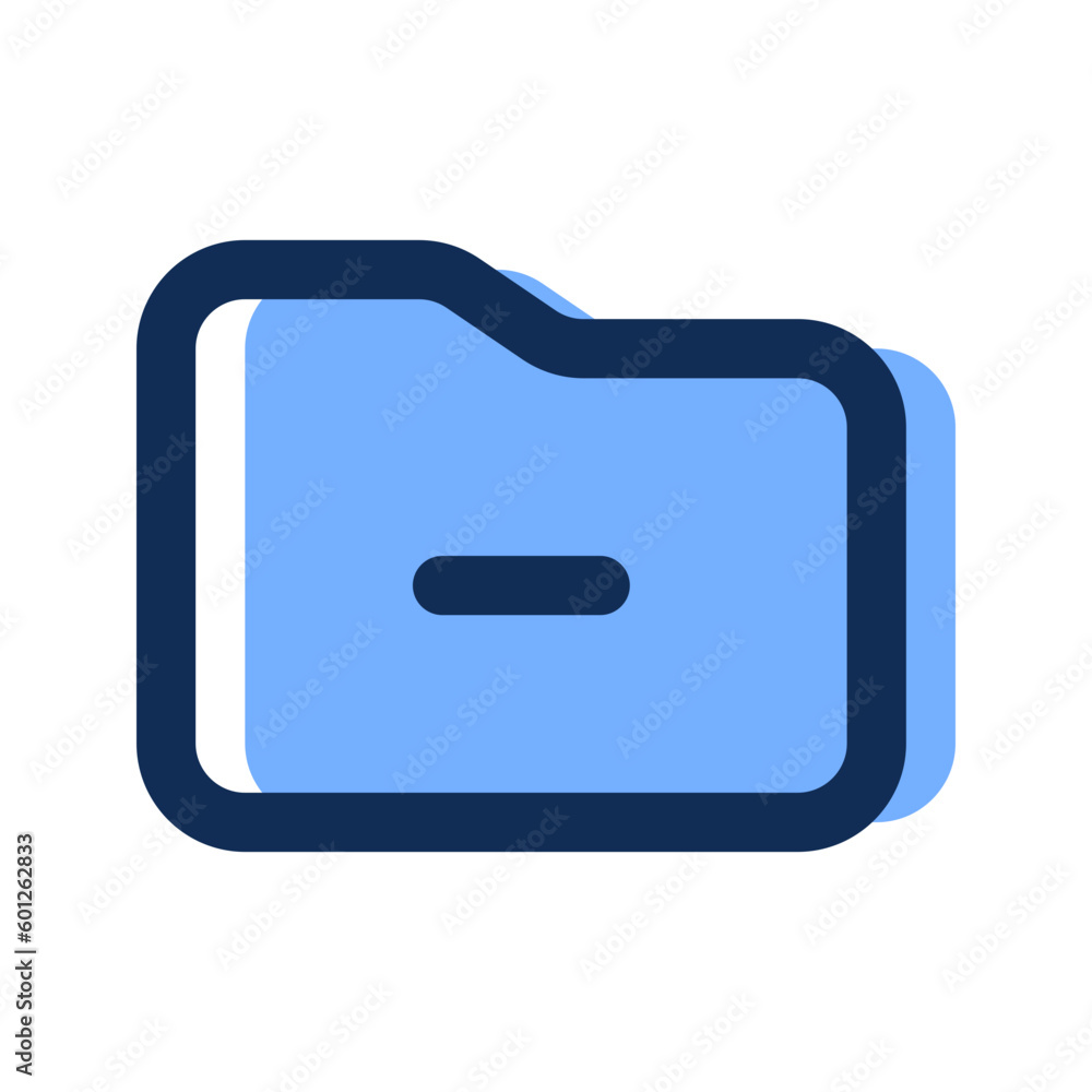 Obraz premium delete folder filled line icon