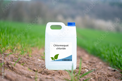 Chlormequat chloride a synthetic plant growth regulator used to reduce plant height and enhance yield and quality. photo