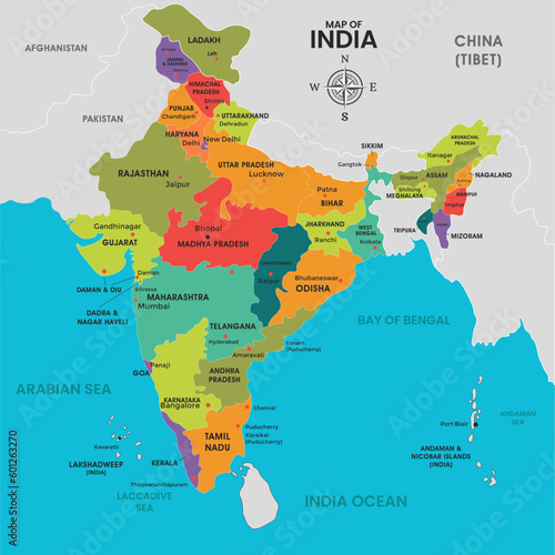 Map of India Country