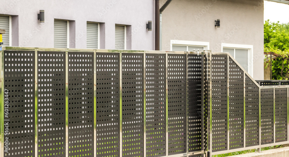 A Modern Take on Perforated Metal Fencing
