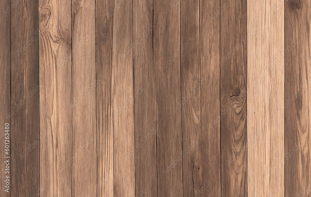 Fototapeta premium brown wooden plank texture background with generative AI technology