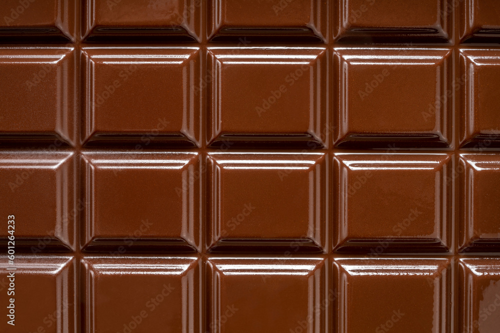 Naklejka premium Close up Chocolate bar, Dark Chocolate pattern.
