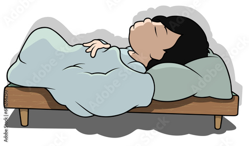 Black-haired Boy Sleeping i...