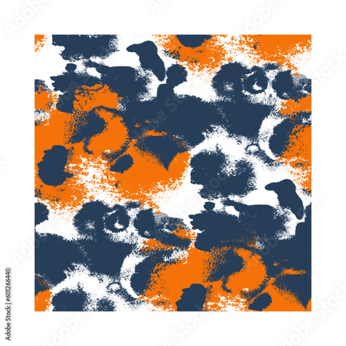 Tie dye shibori pattern. Hand painted ornamental blue teal turquoise colored elements on white background. Abstract texture. Print for textile, fabric, wallpaper, wrapping paper