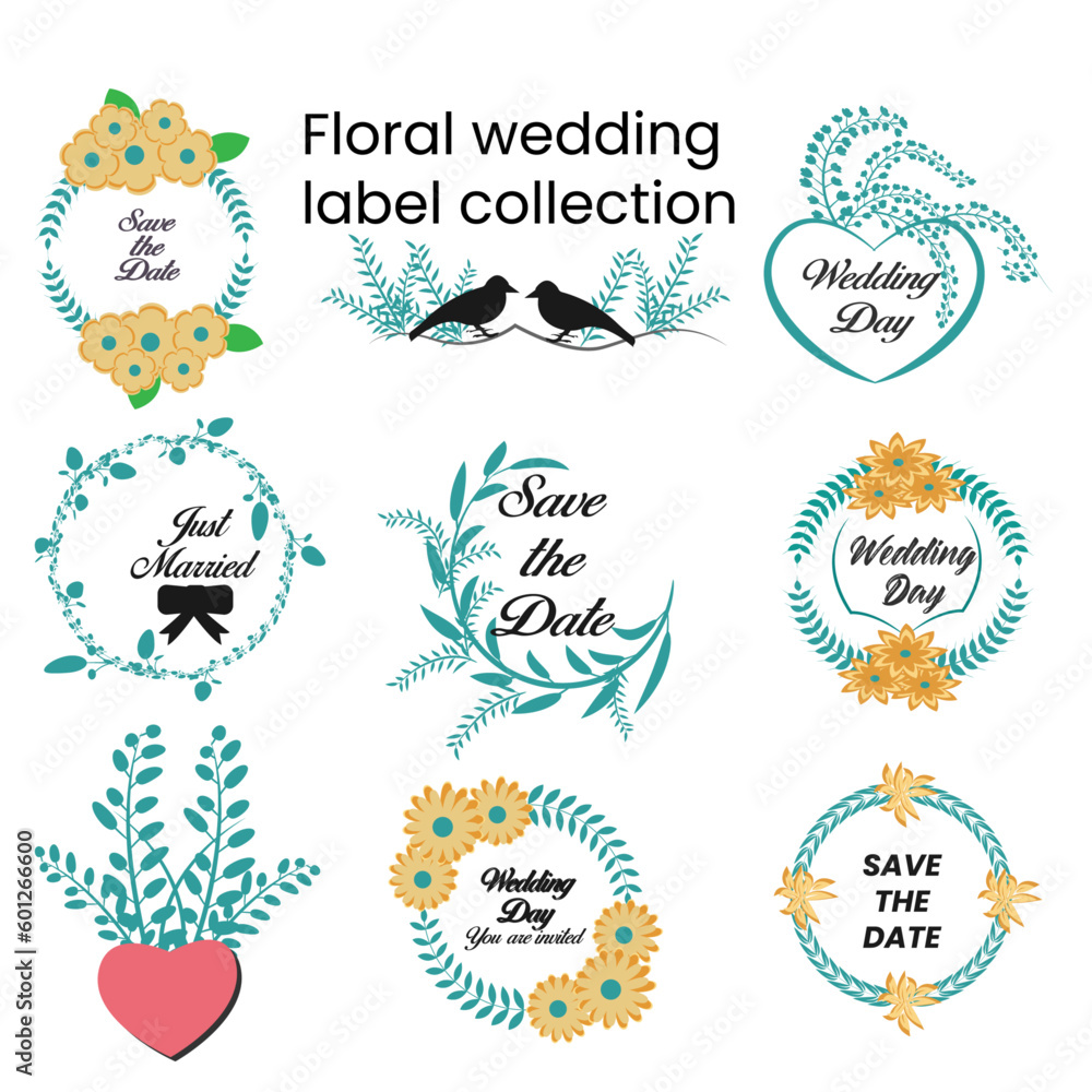 Bride and Groom Clipart Set
