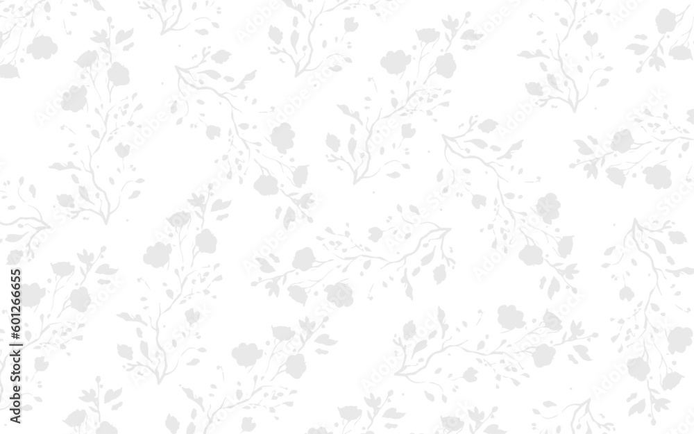 Wild Floral Watercolor Samless Pattren. fabric floral pattern Design Vector seamless beige pattern with white drops. Monochrome abstract floral background.
