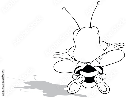 Drawing of a Flying Bee fro...