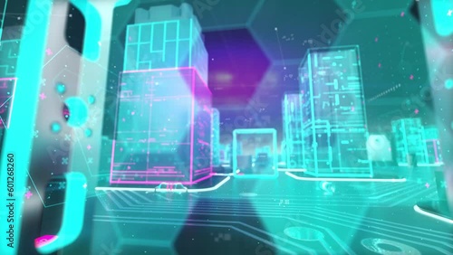 Explainable AI XAI with digital technology hitech concept