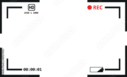 Camera rec screen illustration design