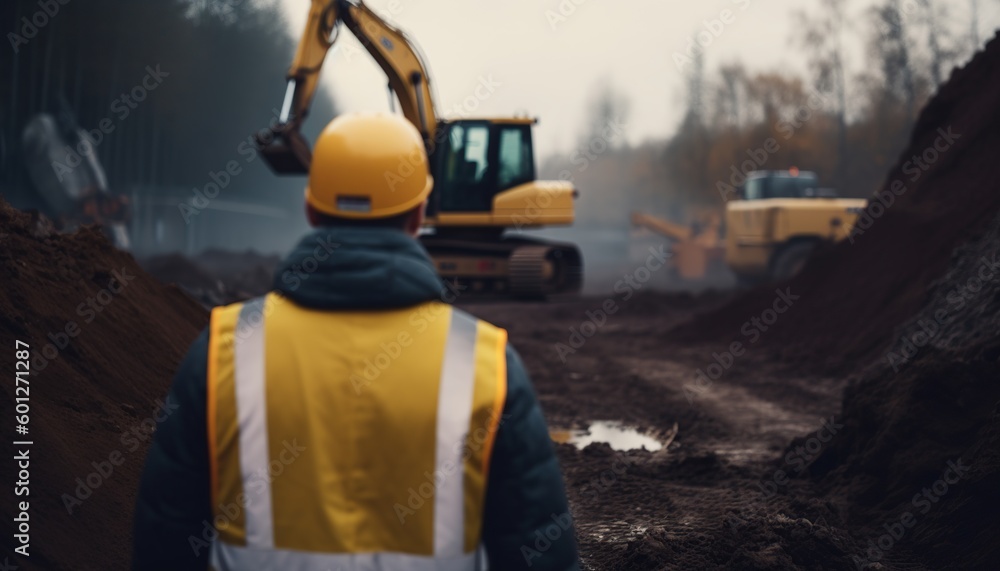 Fototapeta premium Photo construction engineer