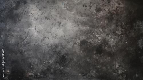 Abstract black grunge texture background. Vintage dark cement, concrete wallpaper design. Retro template illustration. Generative AI