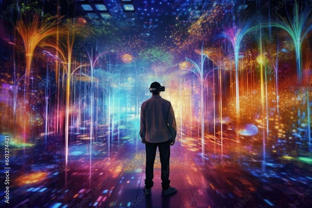 World of virtual and augmented reality. Generative AI World of virtual and augmented reality. Generative AI