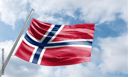 Canvas Print The national flag of Norway