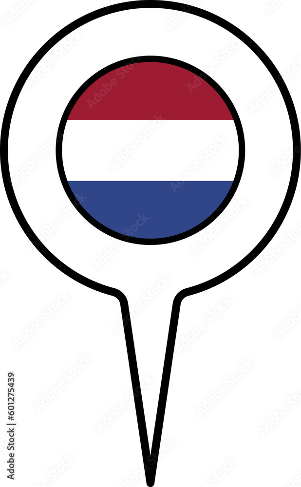 Netherlands flag Map pointer icon. Netherlands flag Map pointer icon.