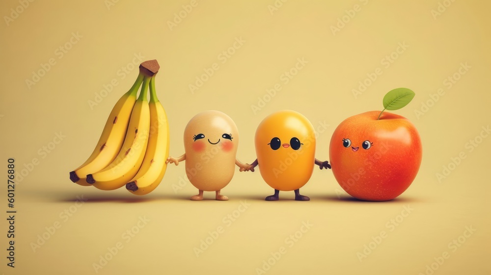 Endearing Animated Grapefruit and Banana Duos in 16:9 Aspect Ratio, Infant Fruit Figures Enamored, Grasping Palms, Quirky and Charming Visual, Generative AI Illustration Endearing Animated Grapefruit and Banana Duos in 16:9 Aspect Ratio, Infant Fruit Figures Enamored, Grasping Palms, Quirky and Charming Visual, Generative AI Illustration