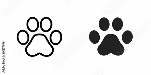 animal paw footprint vector illustration
