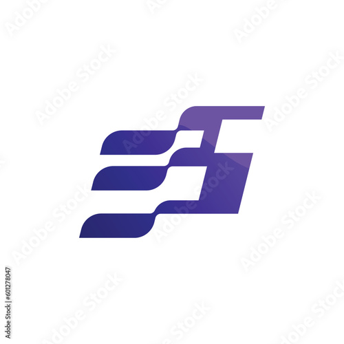 Dynamic alphabet S logo