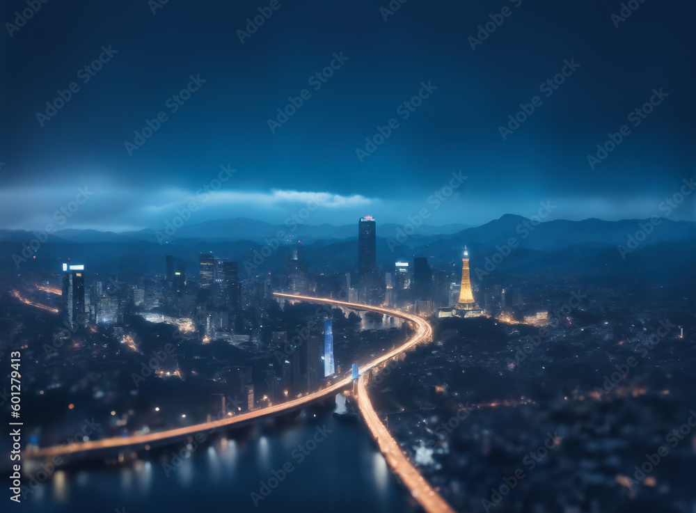 Obraz premium Smart city and technology icons, internet of things, 