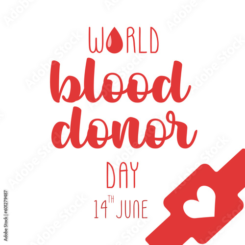 Blood donation illustration concept. World blood donor day. Postcard, banner.Vector design