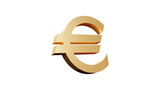 isolated golden euro sign