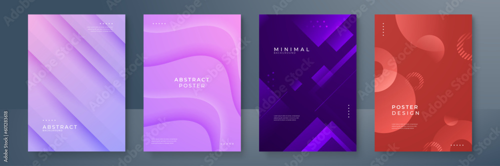 Vector abstract gradient flowing geometric pattern background colorful for poster cover design minimal color