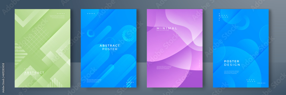 Fototapeta premium Vector abstract gradient flowing geometric pattern background colorful for poster cover design minimal color