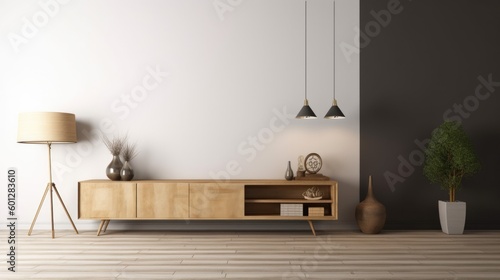 Contemporary Interior Design Background. Modern Home. Generative AI.